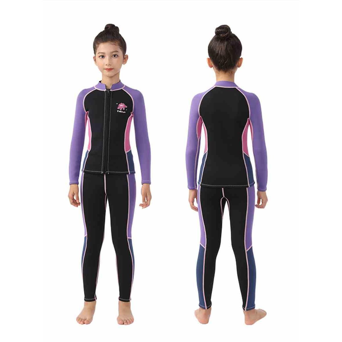 children's dive suit 2.5mm boys' bathing suit warms long-sleeved sunscreen surfing suit women