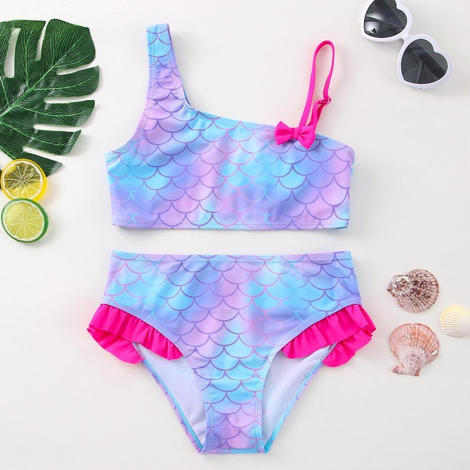2021 New Two Piece Tankini Suits for Girls Swimsuit Children