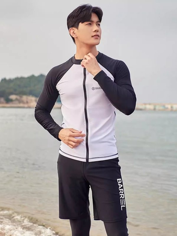 BARREL'S NEW SUBDIVISION, A MAN'S BATHING SUIT, A TAN-PROTECTED WET-SCRAMBLING SUIT, LONG-SLEEVED LONG-SLEEVED-SLEEVED DIVING SUIT