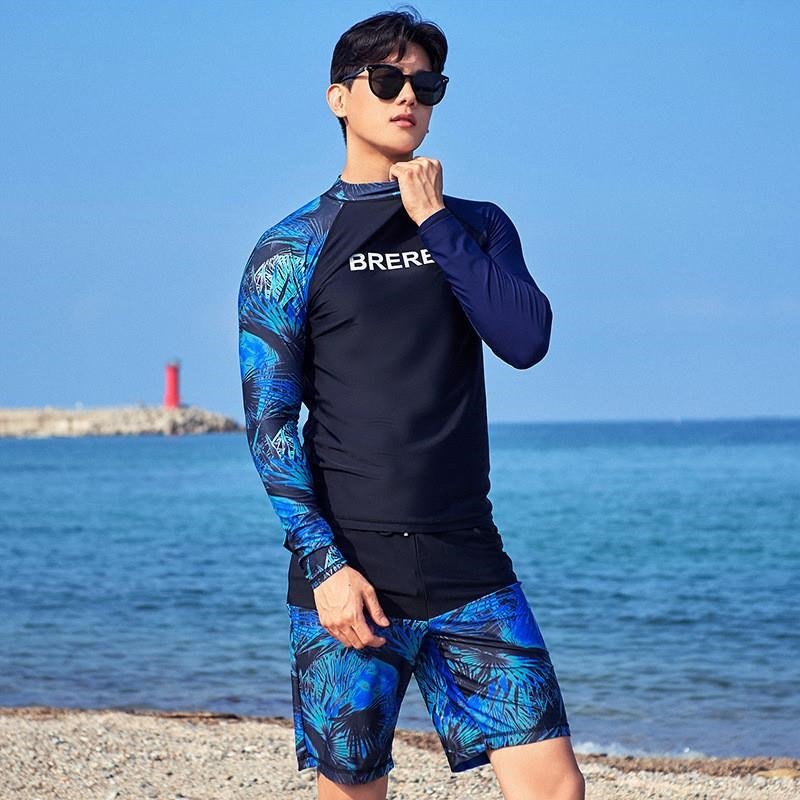 Diving suit couple snorkeling in long-sleeved swimsuits, jellyfish in short-sleeved surfing suits for men and women, drying fast-dry sports suits