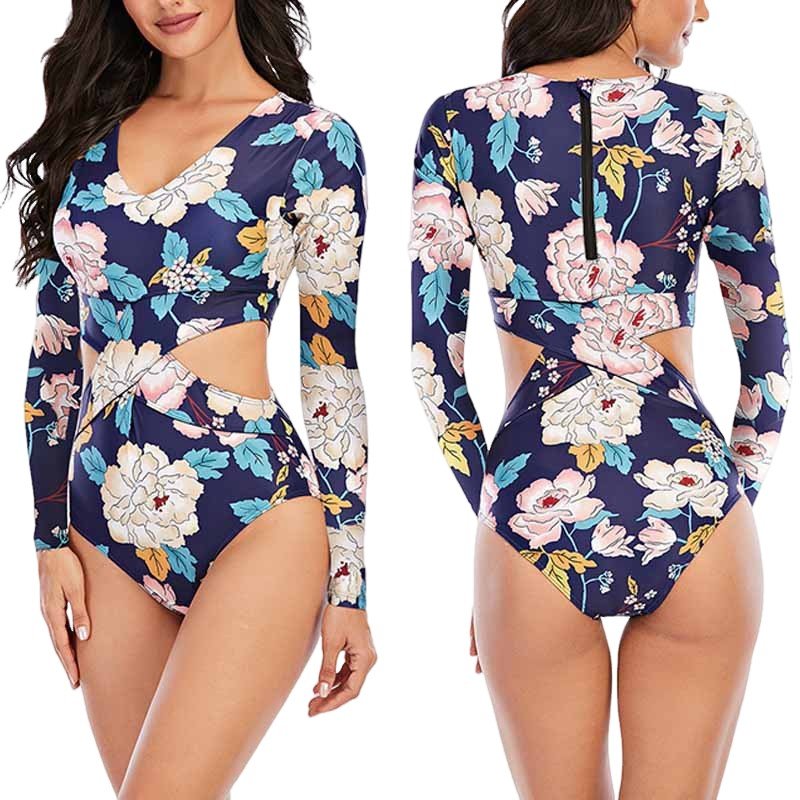 2024, the new Euro-American fashion plaque with a lean back and a long-chained sleeve lady surfing
