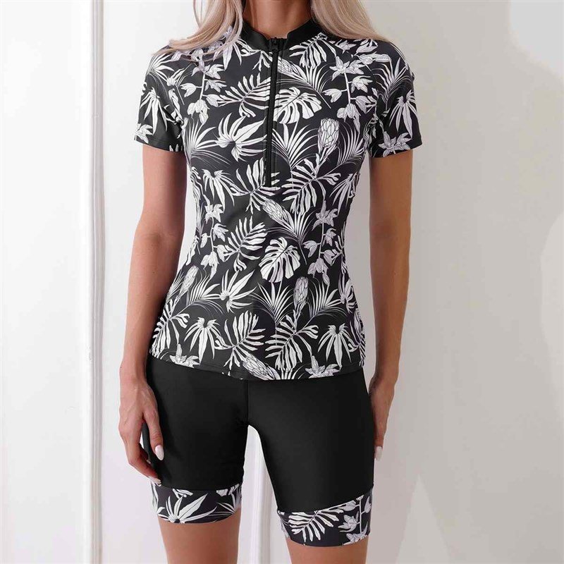 Lady's bathing suit, fashion-printed laced swimsuits, European-American foreign trade surfing suit