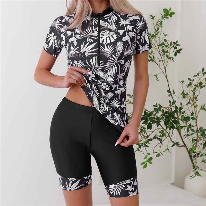 Lady's bathing suit, fashion-printed laced swimsuits, European-American foreign trade surfing suit