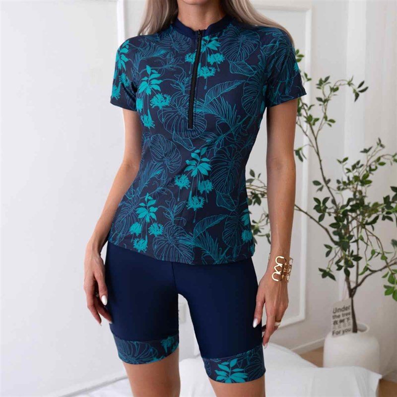 Lady's bathing suit, fashion-printed laced swimsuits, European-American foreign trade surfing suit