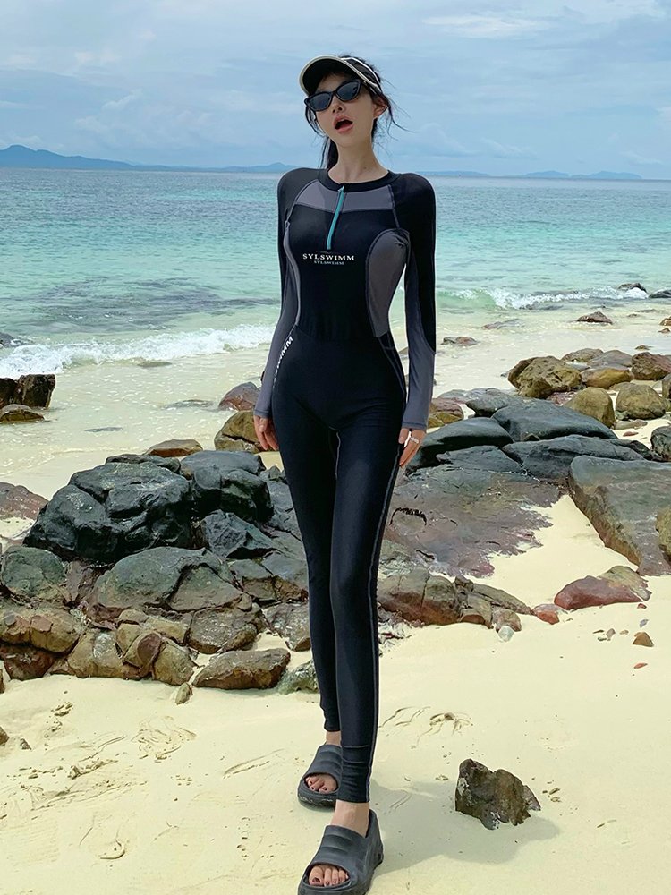 UPF50 + SCRAMBLING BATHING SUIT, LONG-SLEEVED, LONG-SLEEVED, LONG-SLEEVED, LONG-SLEEVED, SURFING SUIT, LARGE-SIZE DRY BATHING SUIT
