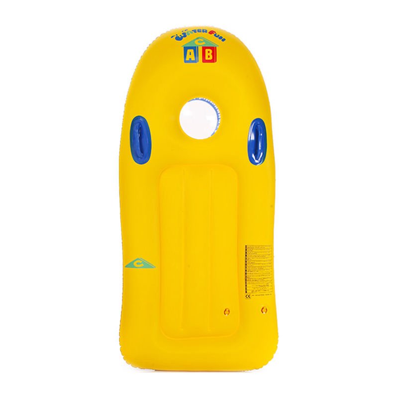 Swimming board children with a thick play on the water plume and an increase in swimming gear on the poolboard of the baby