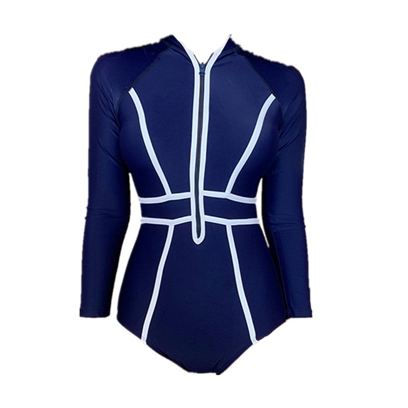 the korean version of ins long-sleeved swimming suit for the students of the sun and leisure and surf conservative movement