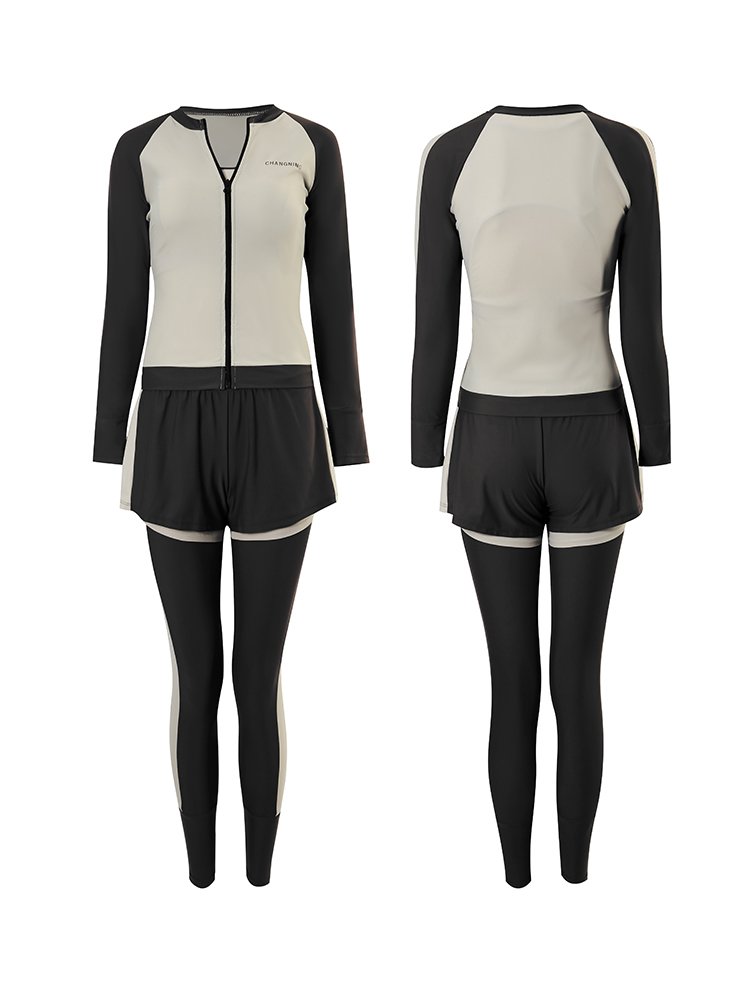Fanfan Sanya, long-sleeved, long-sleeved-sleeved, female jellyfish surfing submersible suit 2023