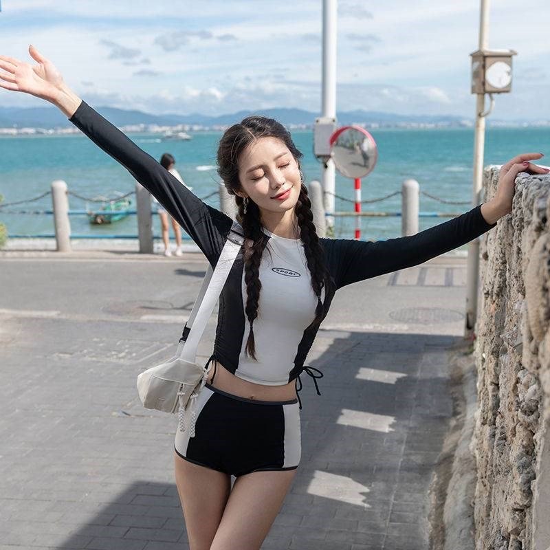 Diving suit female long-skinned, Korean surfer, jellyfish student in the sunscreen spring swimsuit