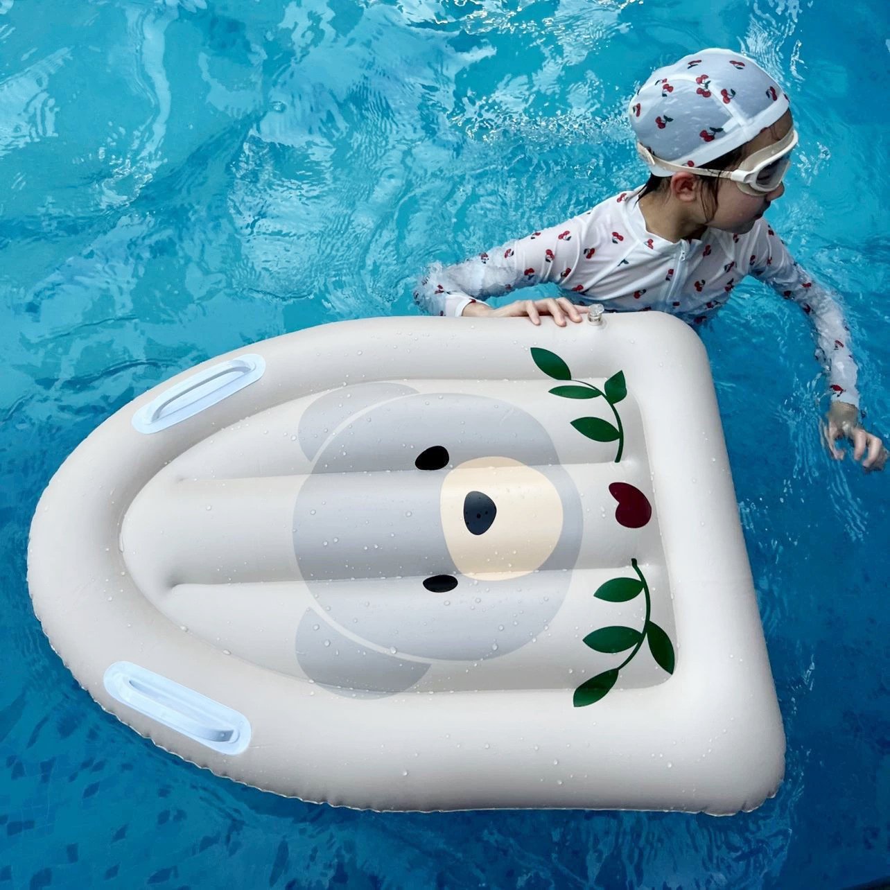 ins korea retro swimboard children inflating toy surf wandering circle bears