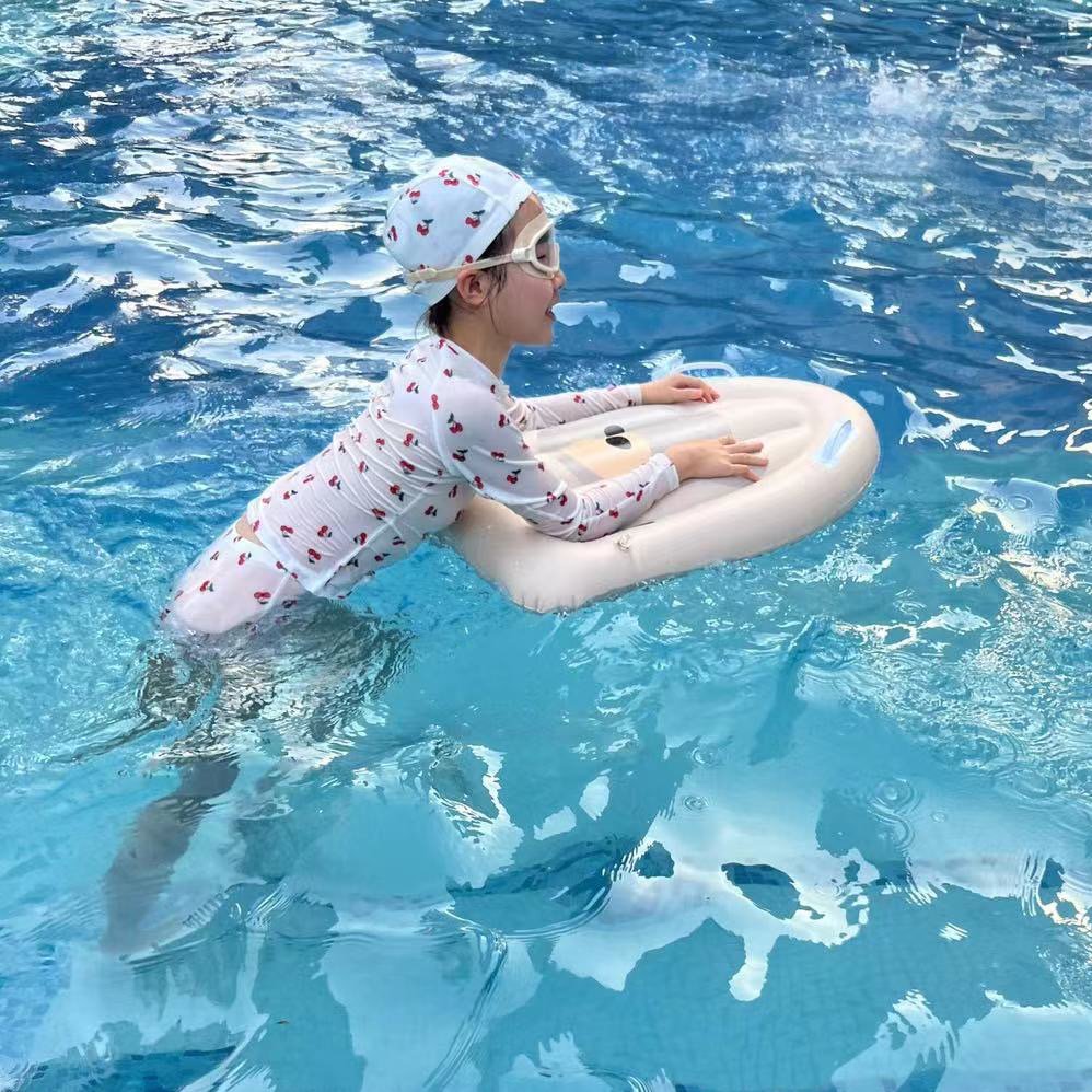 ins korea retro swimboard children inflating toy surf wandering circle bears