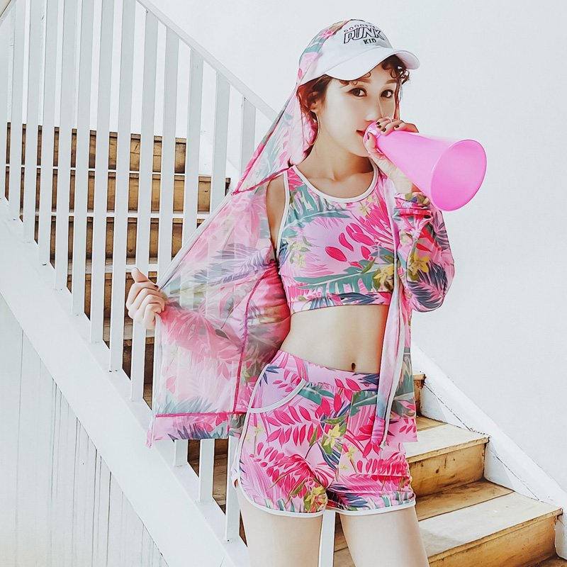 Korean Script Females Long Sleeves Dry Swimper Swimming Scrubbing Scrambles Scrambles Scrambles Scrambles