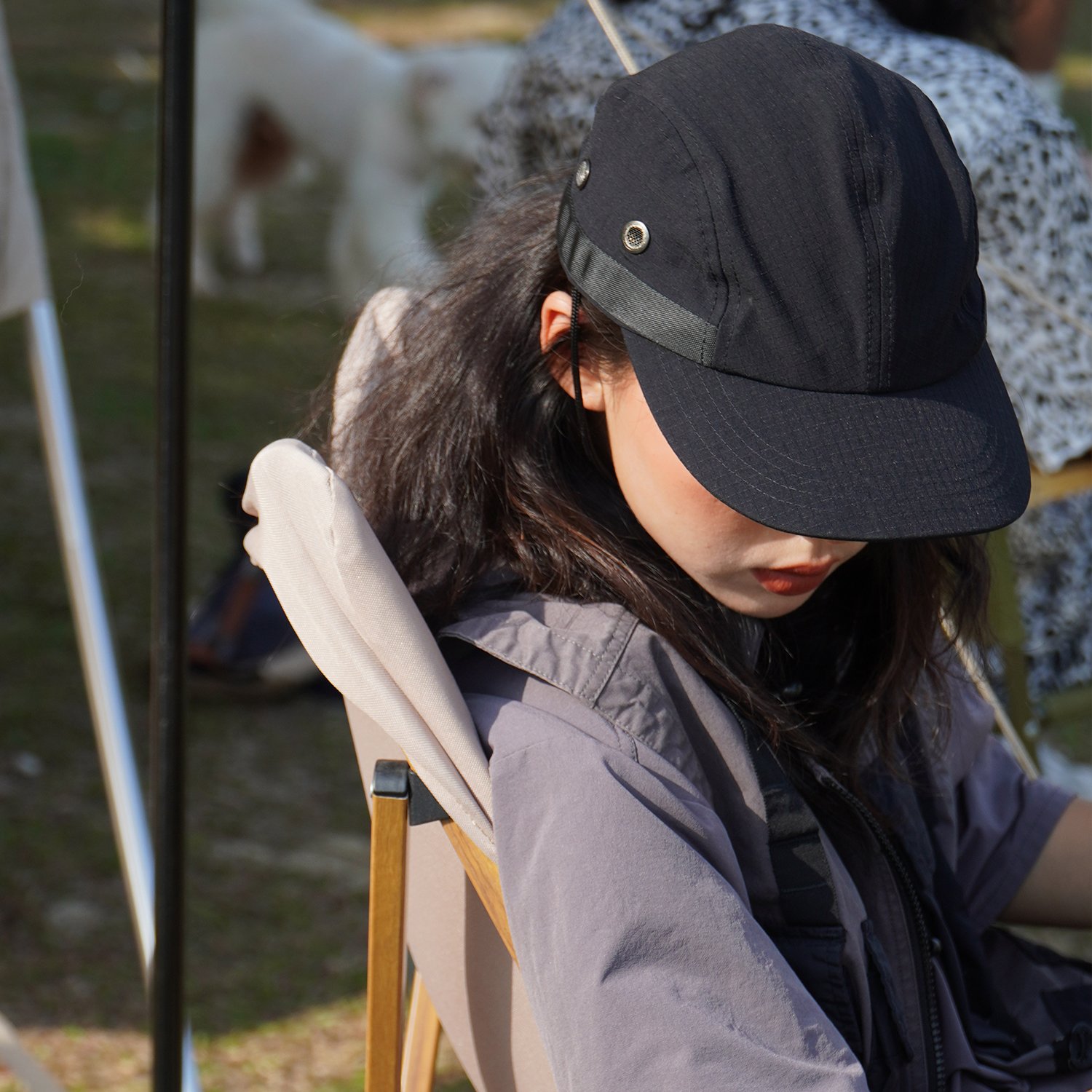 The wind-proof duck cap man rides the sunscreen camping baseball cap girl drying