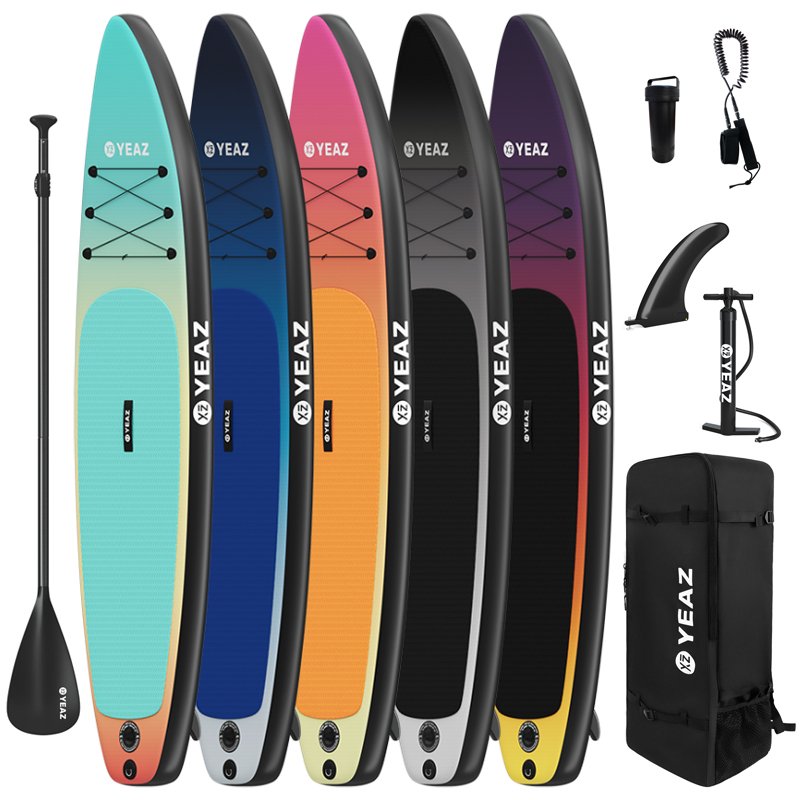 German YEAZe paddlesup inflatable surfboards, two-story waterboard reinforcements of seaboard slurry