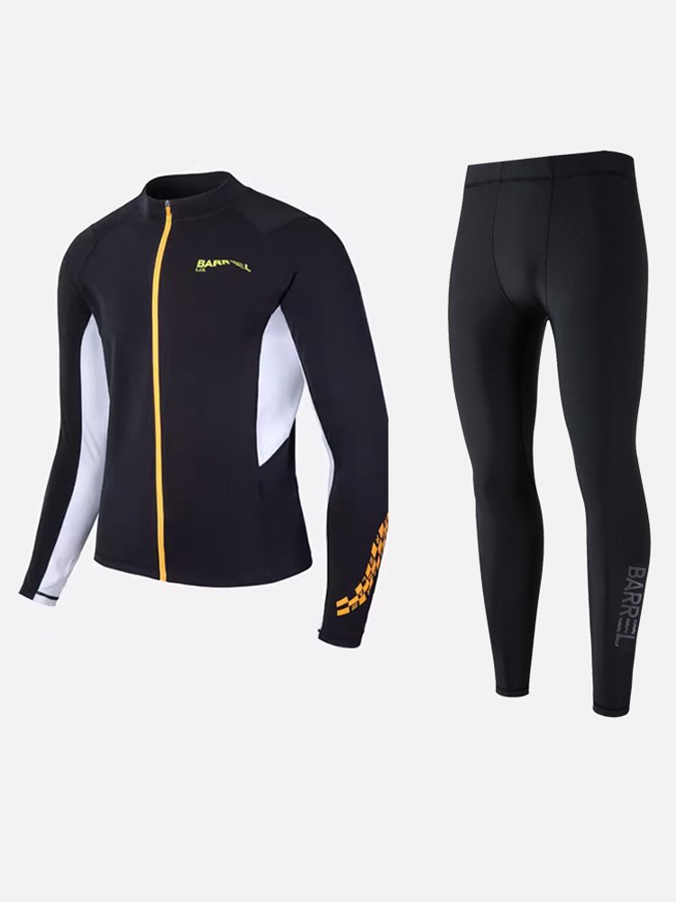Korean dry jellyfish man with sunscreen-proof surfing suit and long-sleeved swimsuit