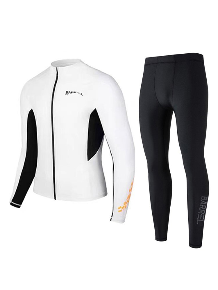 Korean dry jellyfish man with sunscreen-proof surfing suit and long-sleeved swimsuit