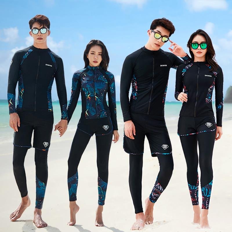 tan-proof dry-diving suit, long-sleeved, long-sleeved-sleeved-skinned-up-swaming-swamsuit