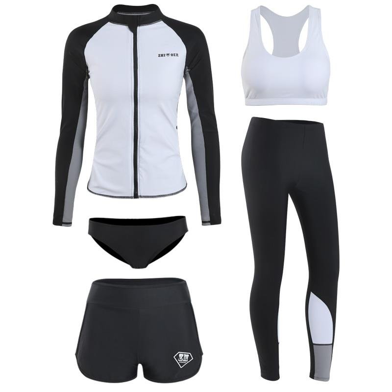 tan-proof dry-diving suit, long-sleeved, long-sleeved-sleeved-skinned-up-swaming-swamsuit