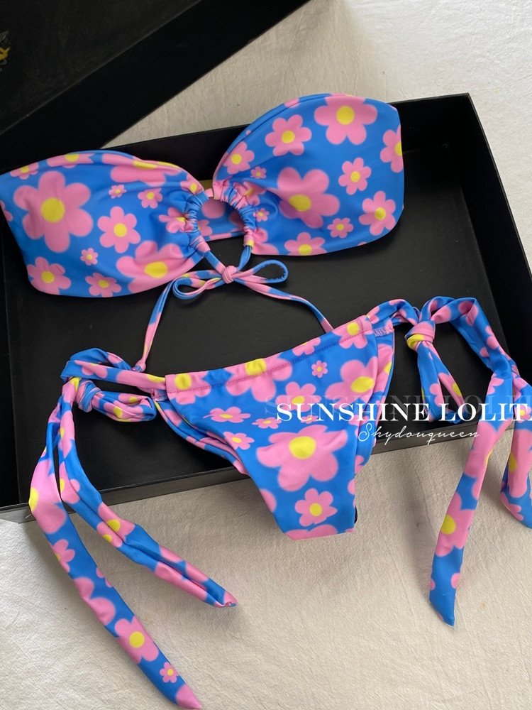 dicanonusha's brand-new chest plastered bikini with a three-point bikini swimsuit