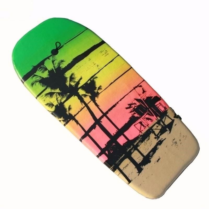 SWIMMING SURFBOARD SKATING BEGINNERS LIGHT ON THE BEACH WITH CHILDREN FLOATING ON THE O-PANE BOARD RED