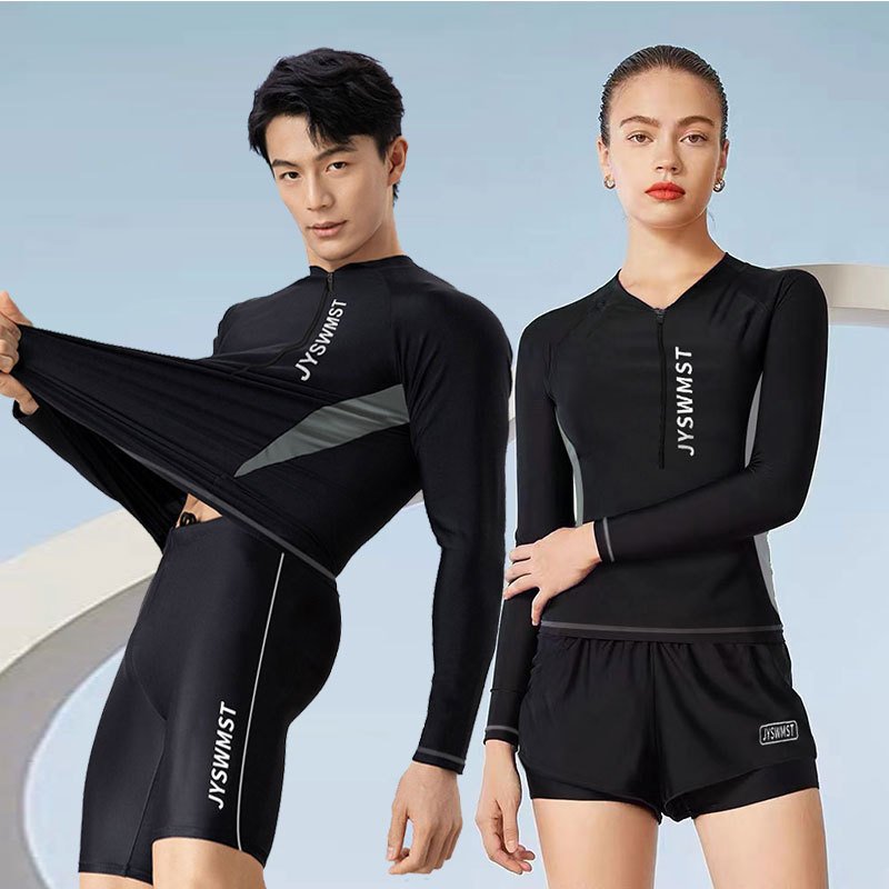 Diving suit, long-sleeved couple, sun-proof, dry surfing swimsuit, swam suit, jellyfish