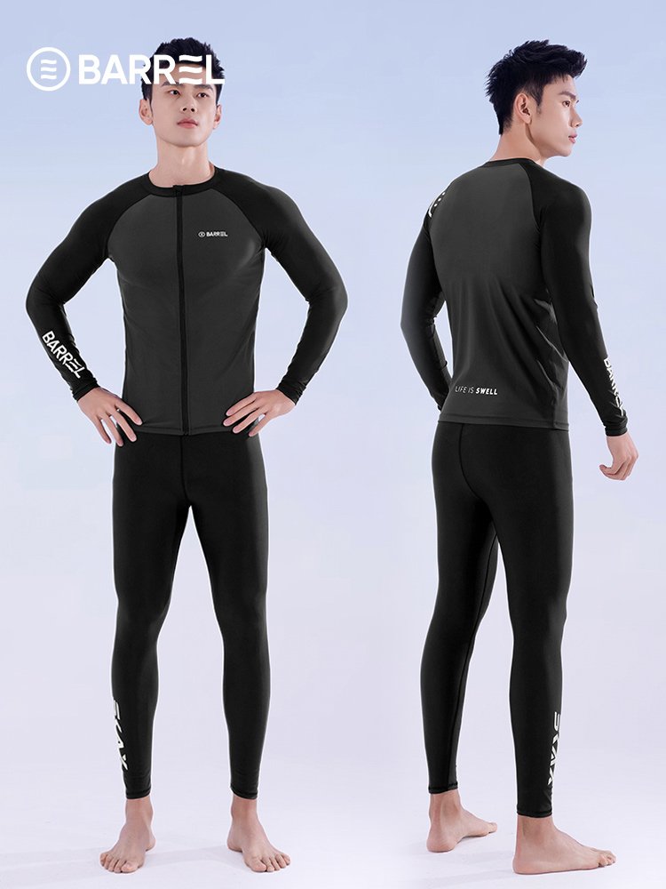 BARREL'S NEW SUBDIVISION, A MAN'S BATHING SUIT, A TAN-PROTECTED WET-SCRAMBLING SUIT, LONG-SLEEVED LONG-SLEEVED-SLEEVED DIVING SUIT