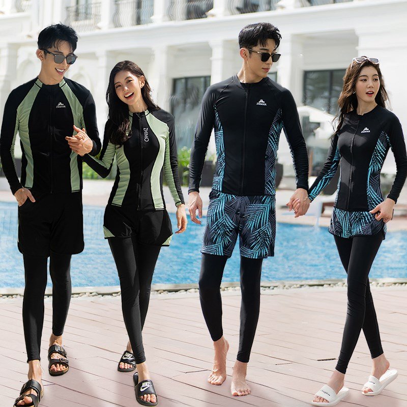 Sunproof submersible scrawl, long-sleeved, long-sleeved, long-sleeved, surfing-swaming suit