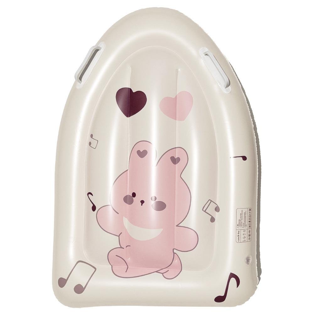 Squids, children's inflatable plume and children's surfboard bands swimming on waterboards