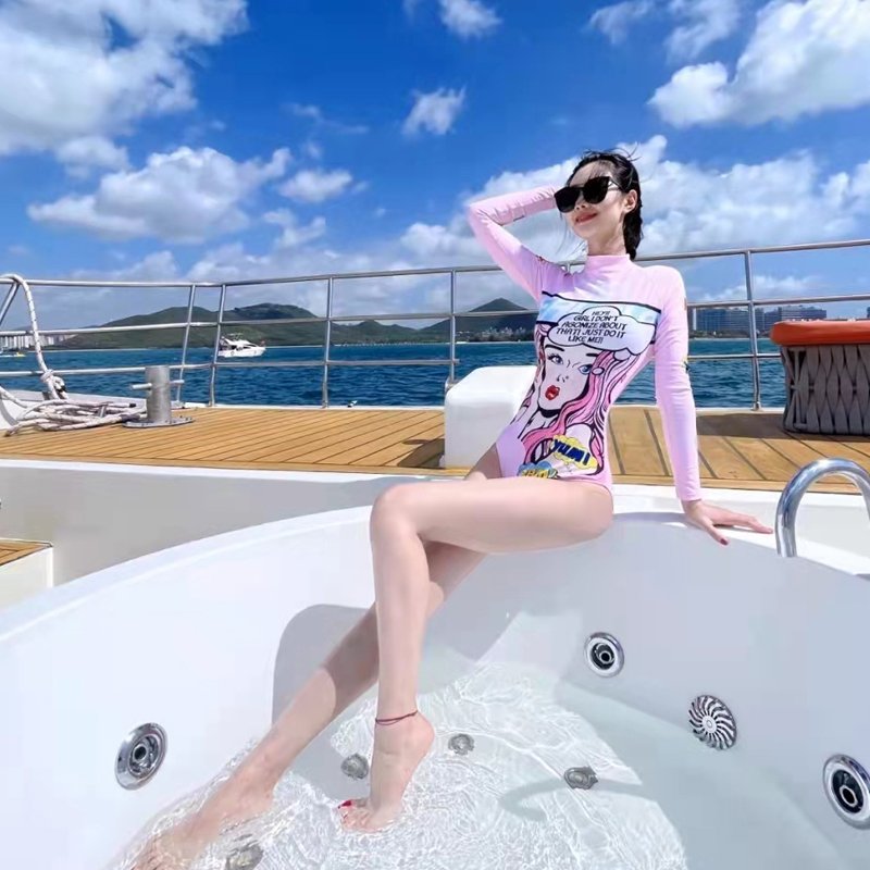 redins swimming suit, squirming hot springs with thin long-skinned sleeves for surfing beach diving