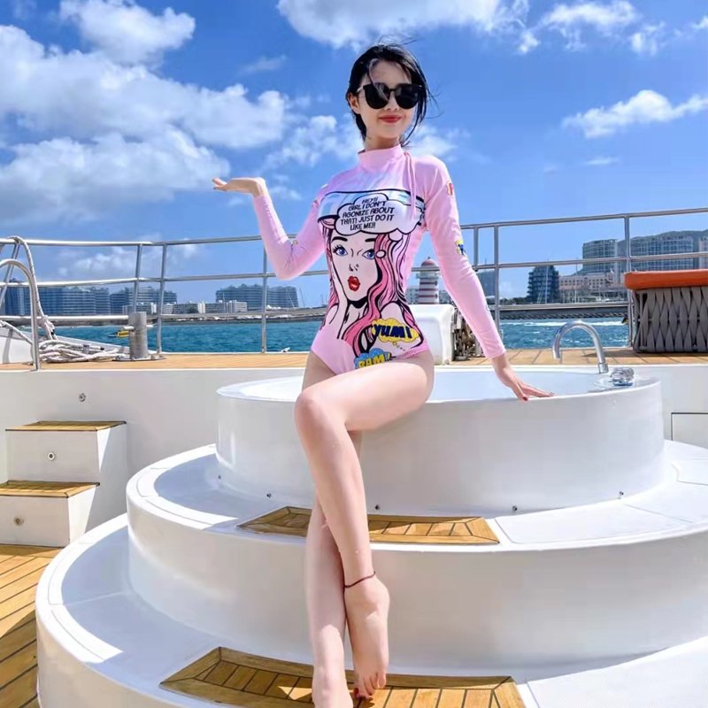 redins swimming suit, squirming hot springs with thin long-skinned sleeves for surfing beach diving