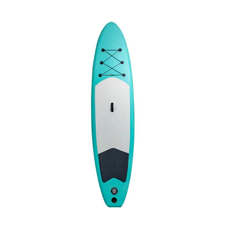 AN OUTDOOR INFLATABLE SURFBOARD ADULT STAND-UP SKATEBOARD FOLDING WITH SUP PADDLES ON BOARD SWIMMING SPEED FACTORY