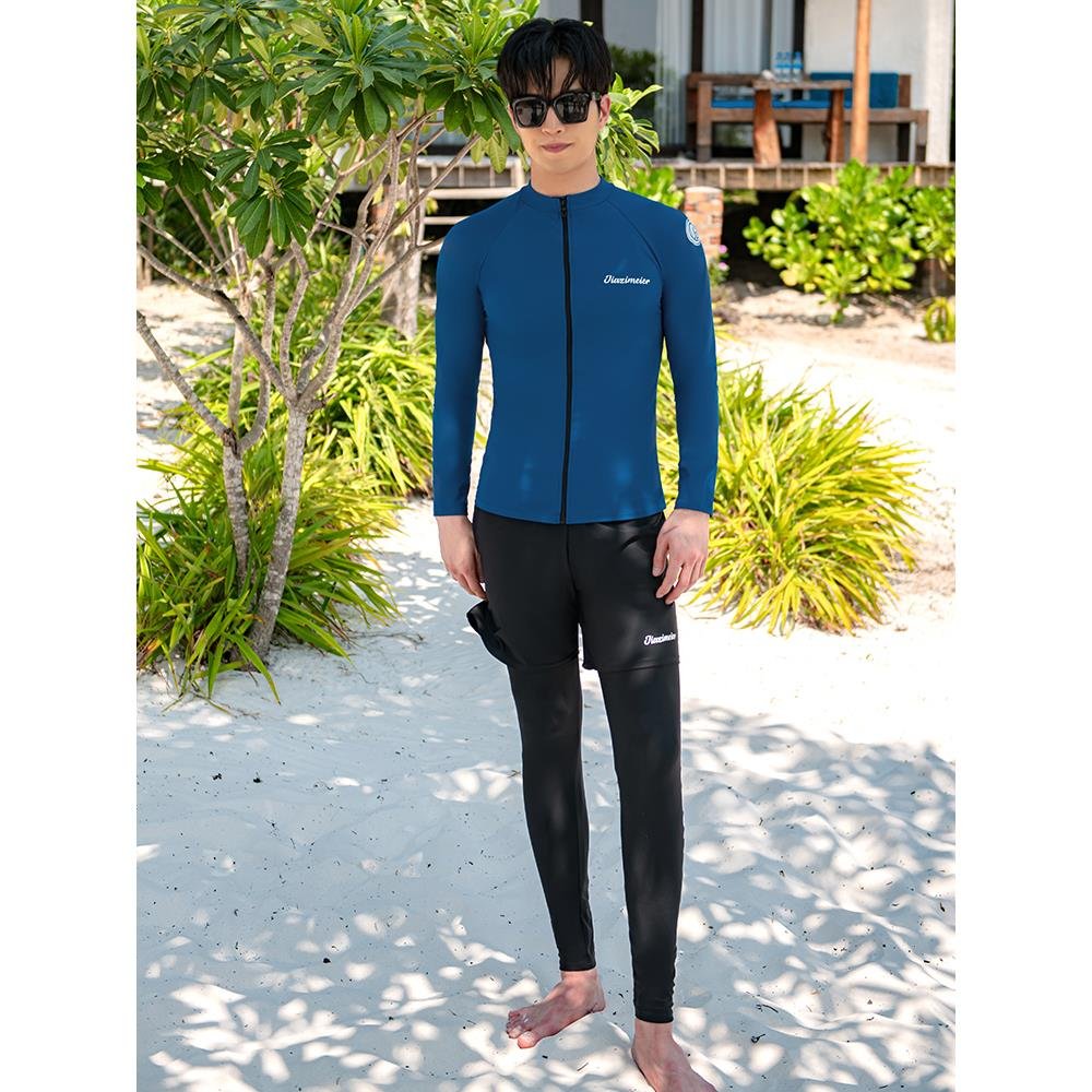 Diving suit, long-sleeved couple, sun-proof, dry surfing swimsuit, swam suit, jellyfish