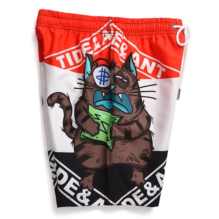 Summer beach-pants, five-point-down swimming-pants, tomcats, short shorts, twirl