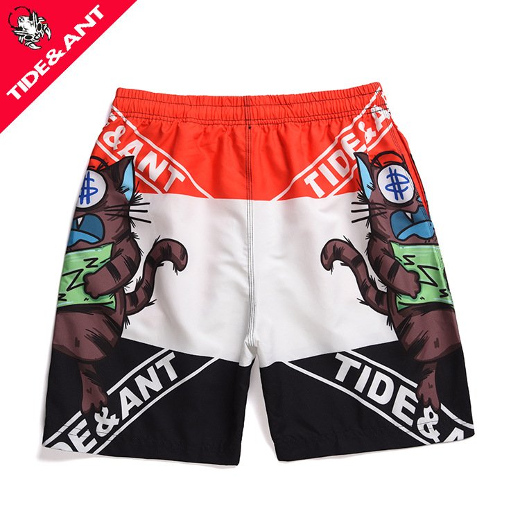 Summer beach-pants, five-point-down swimming-pants, tomcats, short shorts, twirl