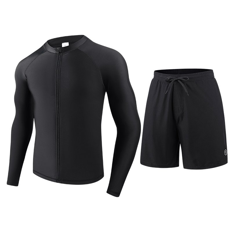 Men's shorts, long-sleeved, sunproof, dry surfing, swimming suit, floating-diving mother's suit