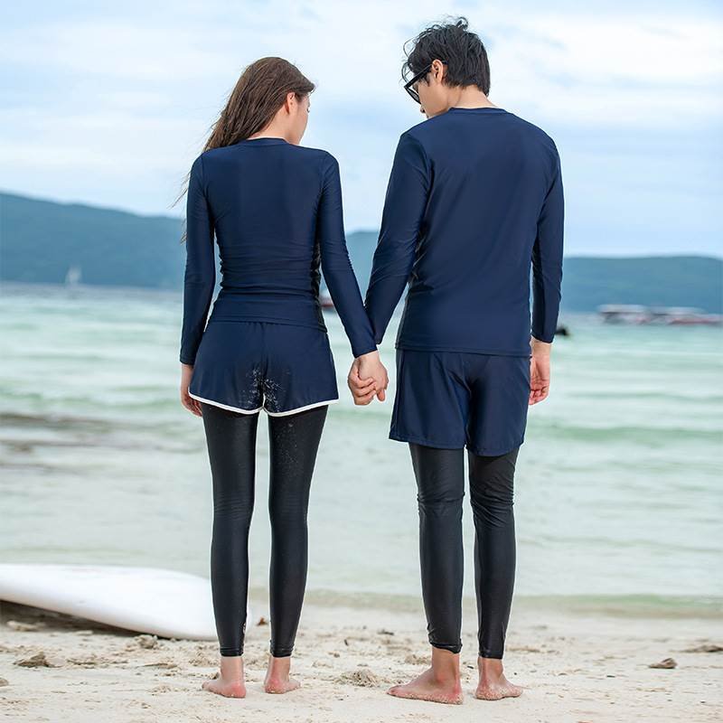 2024 new couple's diving suit, long-sleeve sunglasses-proof, surfing suit, men's bathing suit