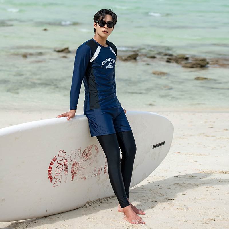 2024 new couple's diving suit, long-sleeve sunglasses-proof, surfing suit, men's bathing suit