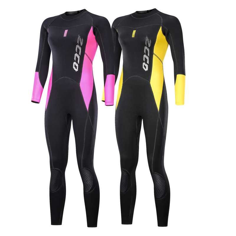 2019 SCR DIVING SUIT FEMALE 3MM SWAT SUIT WITH WARMER WINTER BATHING SUIT LONG SLEEVES