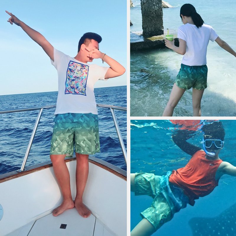 ♪ The seaside couple, the beach crotch man, who can go down to the beach and put on a bathing suit ♪