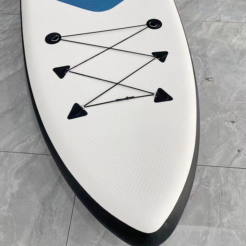 SUP BEGINNERS, LIGHT-SIZE ADULT SURFBOARDS ON INFLATABLE WATER OUTSIDE THE HOUSE