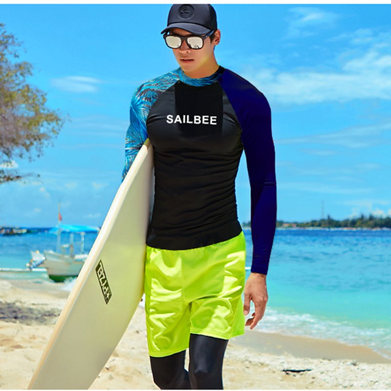 Swimming man's long-sleeved bathing suit, surfing suit, dry-dry wet suit, jellyfish