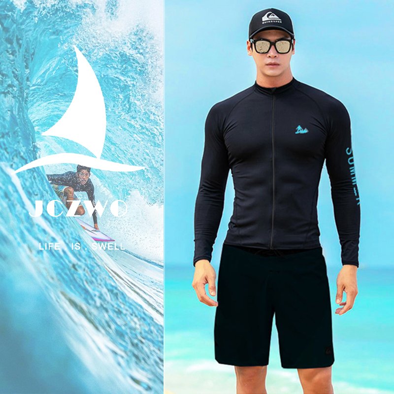 Swimming man's long-sleeved bathing suit, surfing suit, dry-dry wet suit, jellyfish