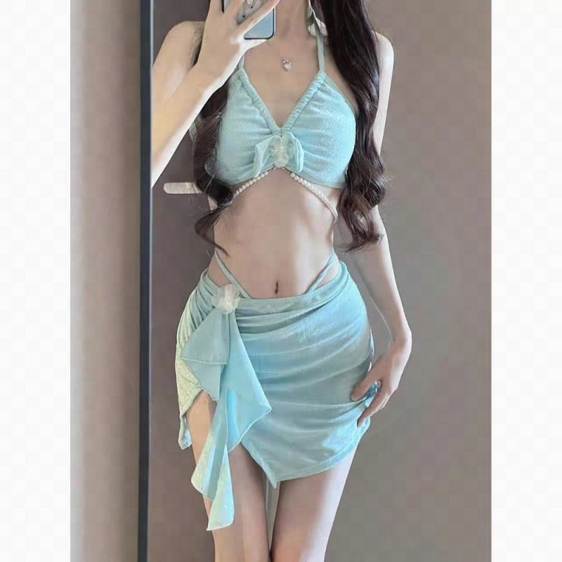 2024, new swimsuit girl bikini, three small-scale vacation squirming squirm