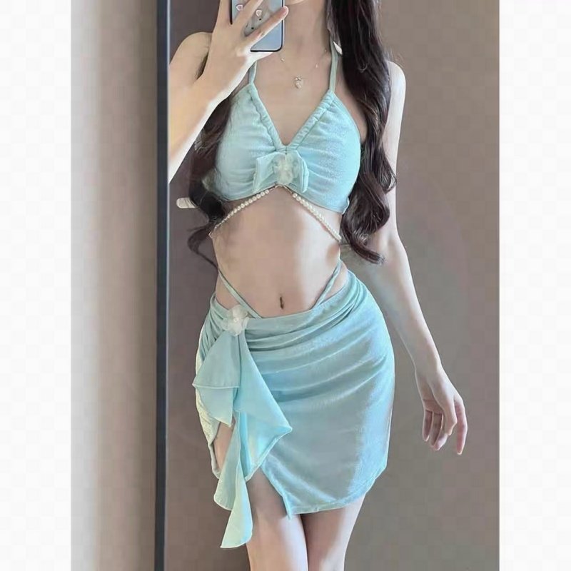 2024, new swimsuit girl bikini, three small-scale vacation squirming squirm