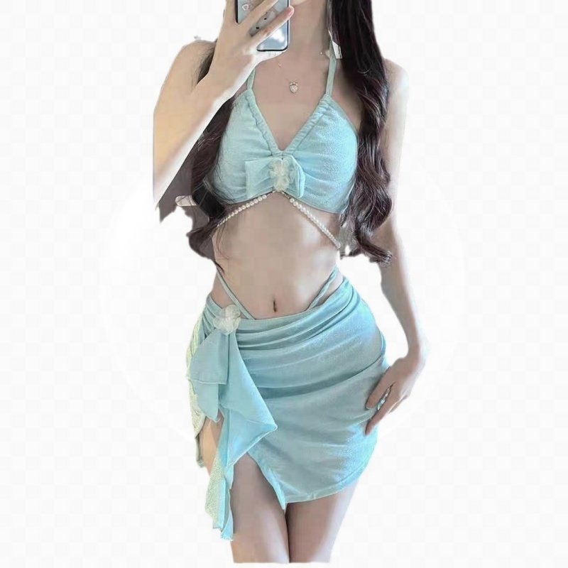 2024, new swimsuit girl bikini, three small-scale vacation squirming squirm
