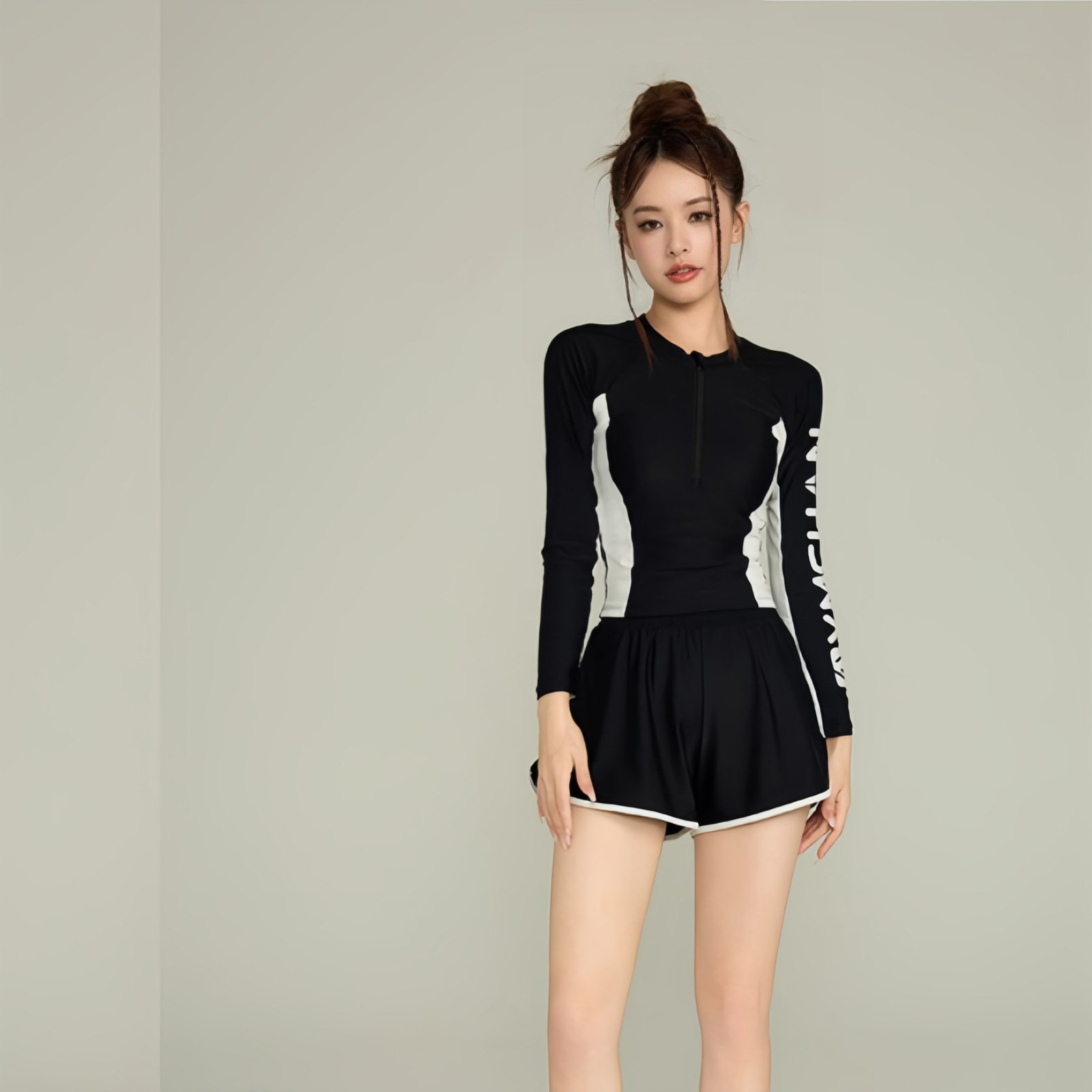 Ms. Swimsuit, long-sleeved sunbreaker, 2024 new swimmers for chubby girls