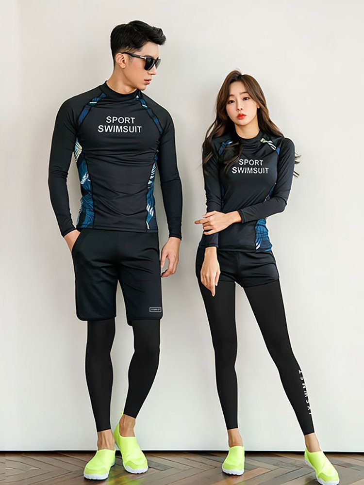 tan-proof dry-diving suit, long-sleeved, long-sleeved-sleeved-skinned-up-swaming-swamsuit
