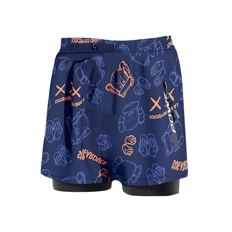 Fake two sandpants for a man with a swimpants
