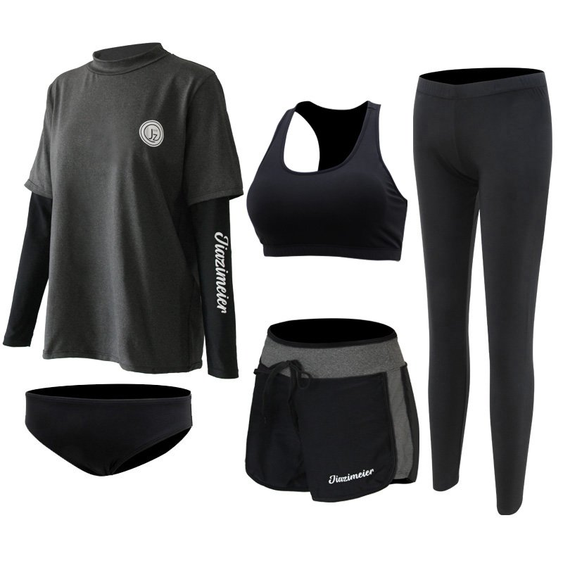 Diving suit, bathing suit, woman long-sleeve swimsuit, man's short-sleeved wetsuit, crotch-swam suit