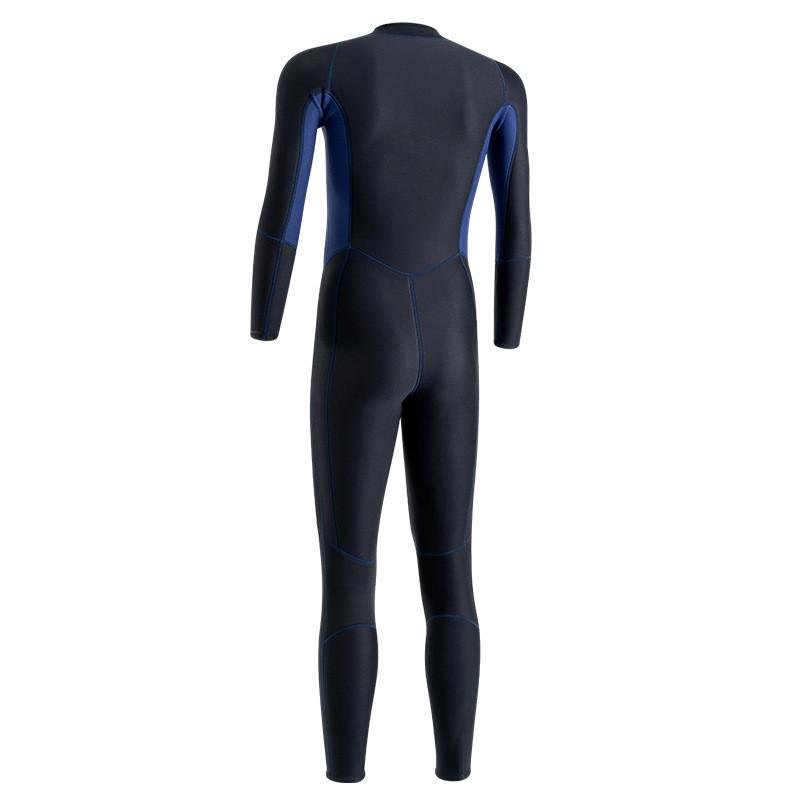 A 3MM MAN IN A SPOT DIVING SUIT WITH A WARM WINTER BATHING SUIT AND A COLD, WET SURFING SUIT FOR A DIVER